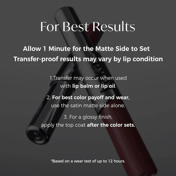 Dual-Ended Matte Lipstick & Clear Gloss | Perfect Twin Lip