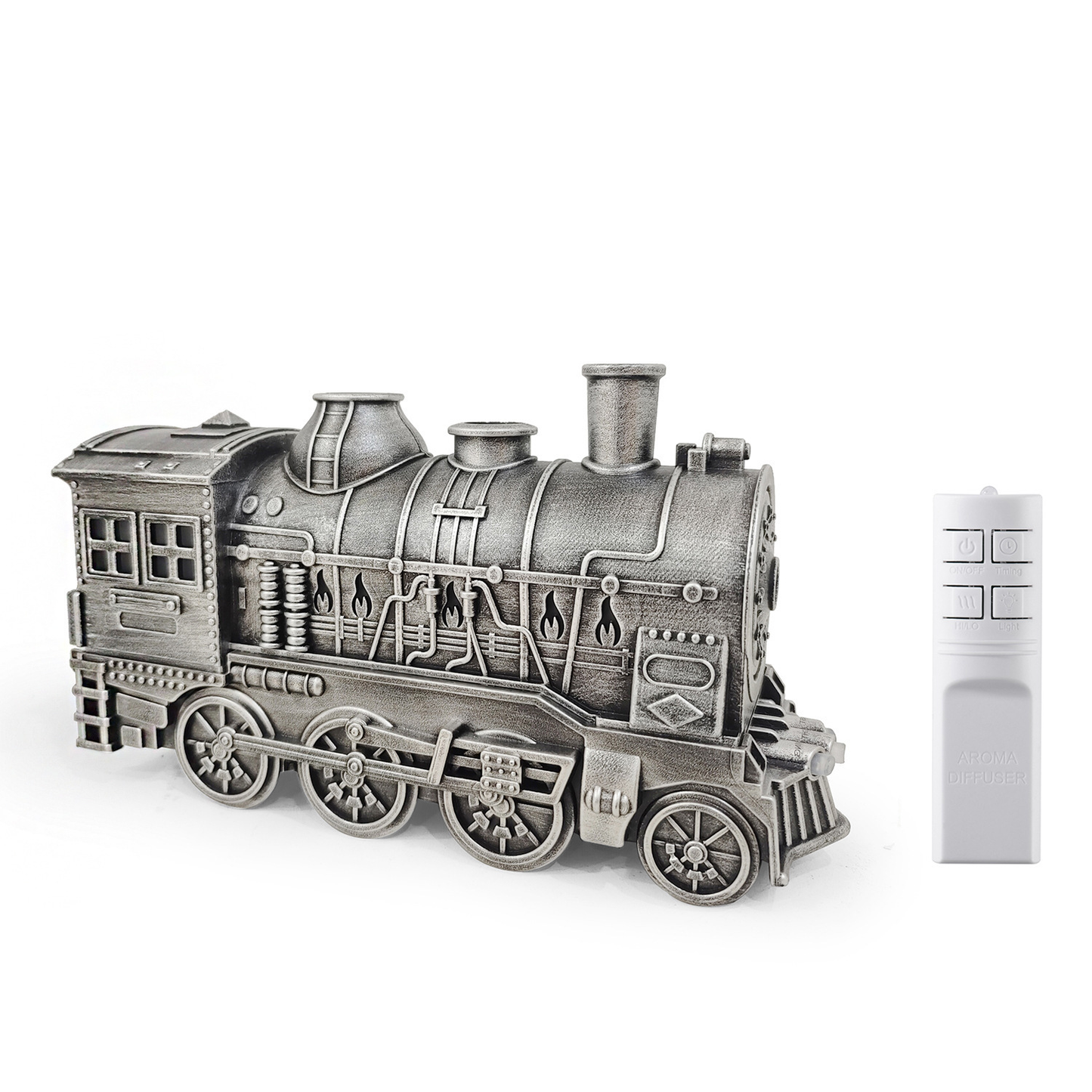 Vintage Train Aroma Diffuser with Jellyfish Mist & Remote Control