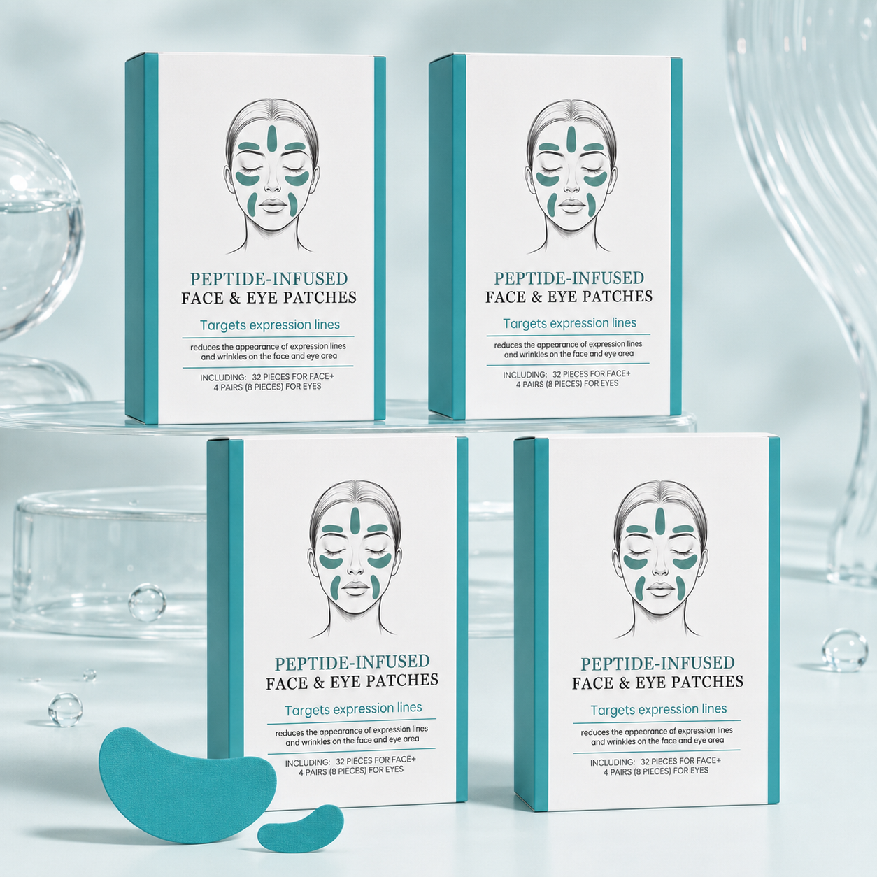 Peptide-Infused Face & Eye Patch Set | 40 Pieces