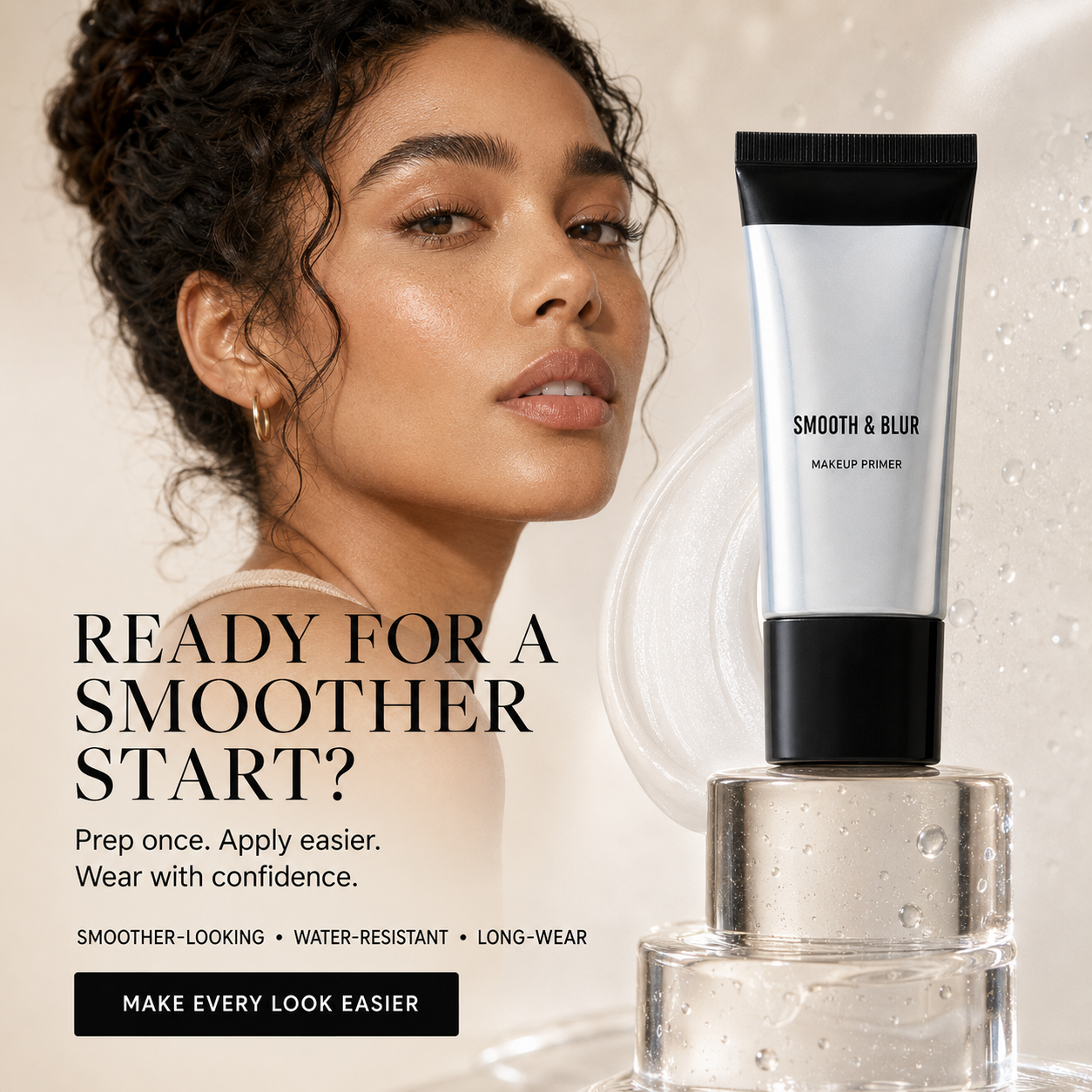 Smooth & Blur Makeup Primer – Water-Resistant Long-Wear Base