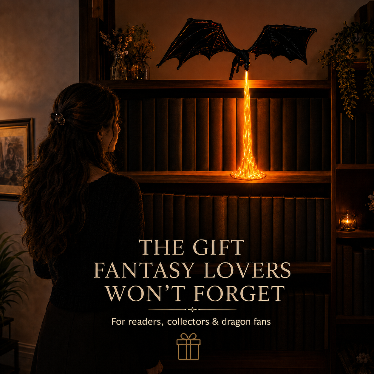 π₯π 2026 Viral Fire-Breathing Dragon Bookshelf Lamp β Light Up Your Fantasy World β¨π