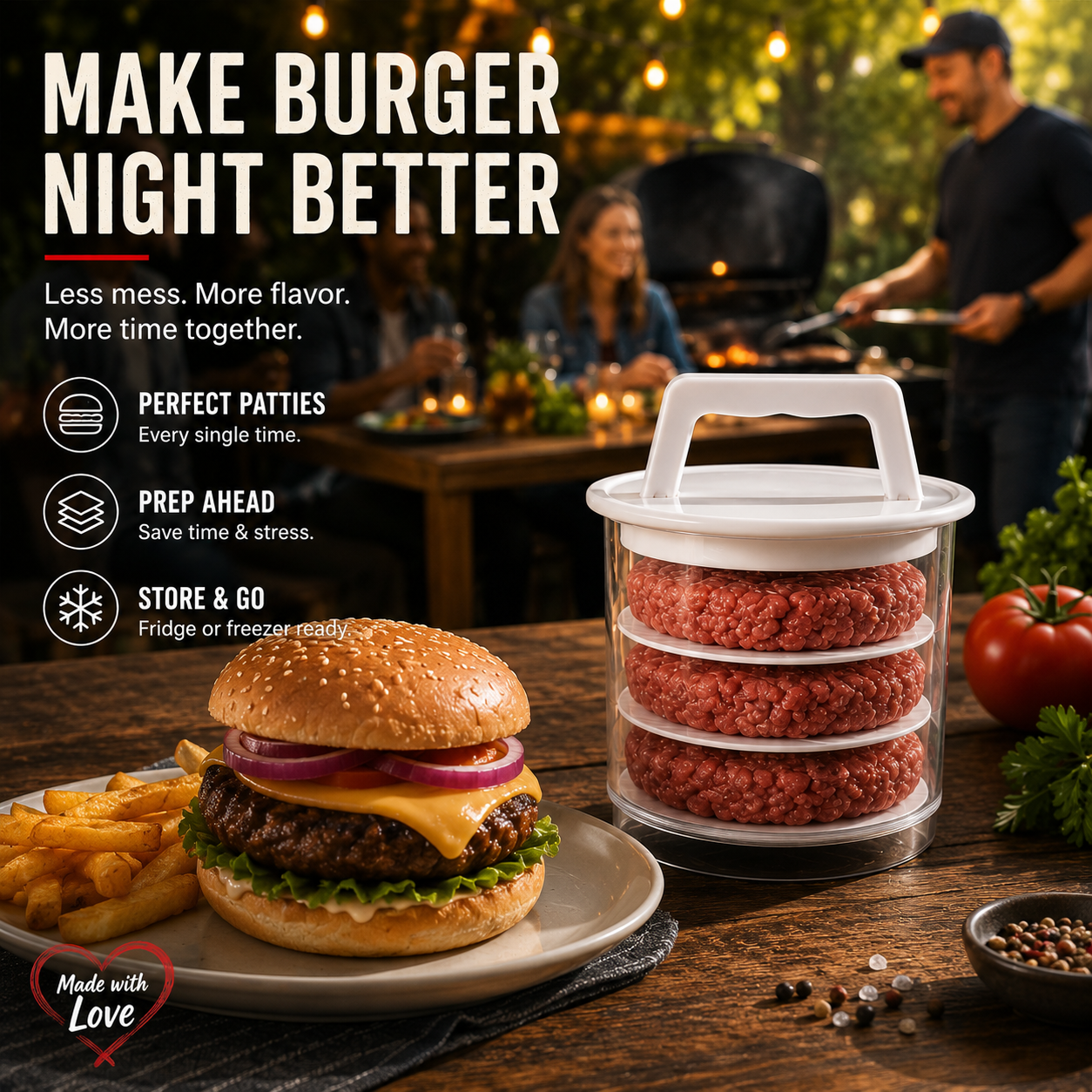 Burger Patty Maker | Perfect Homemade Burger Press