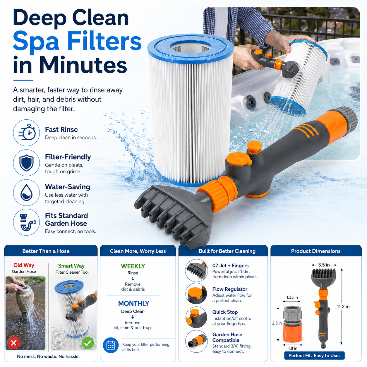 Premium Pool Filter Cartridge Cleaner