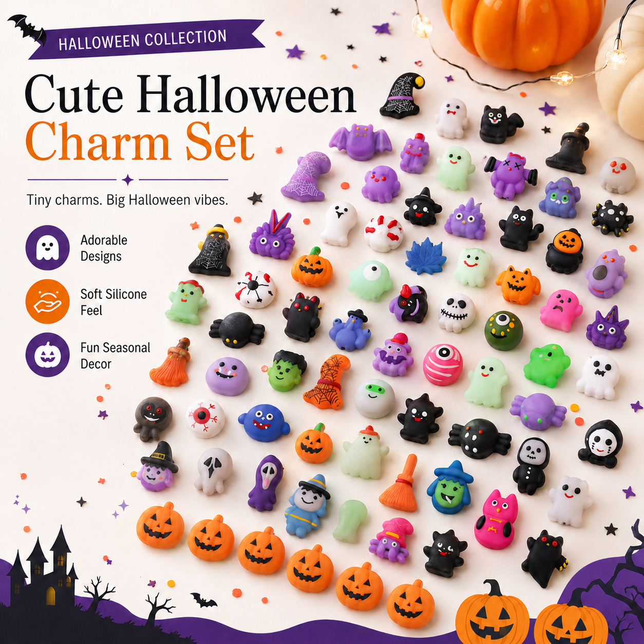 🎃 30 Mystery Squishies · Squeeze · Collect · Discover
