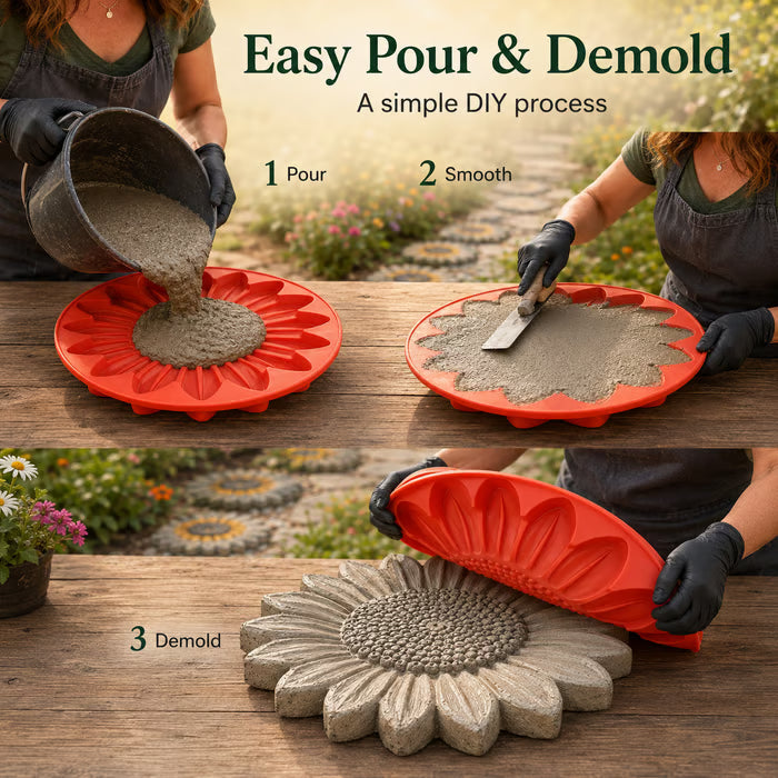 💥🌻Reusable Sunflower Stepping Stone Mold