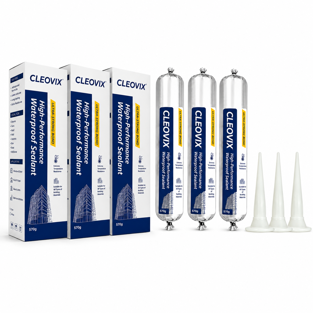 CLEOVIX Waterproof Sealant 570g | Leak & Gap Repair