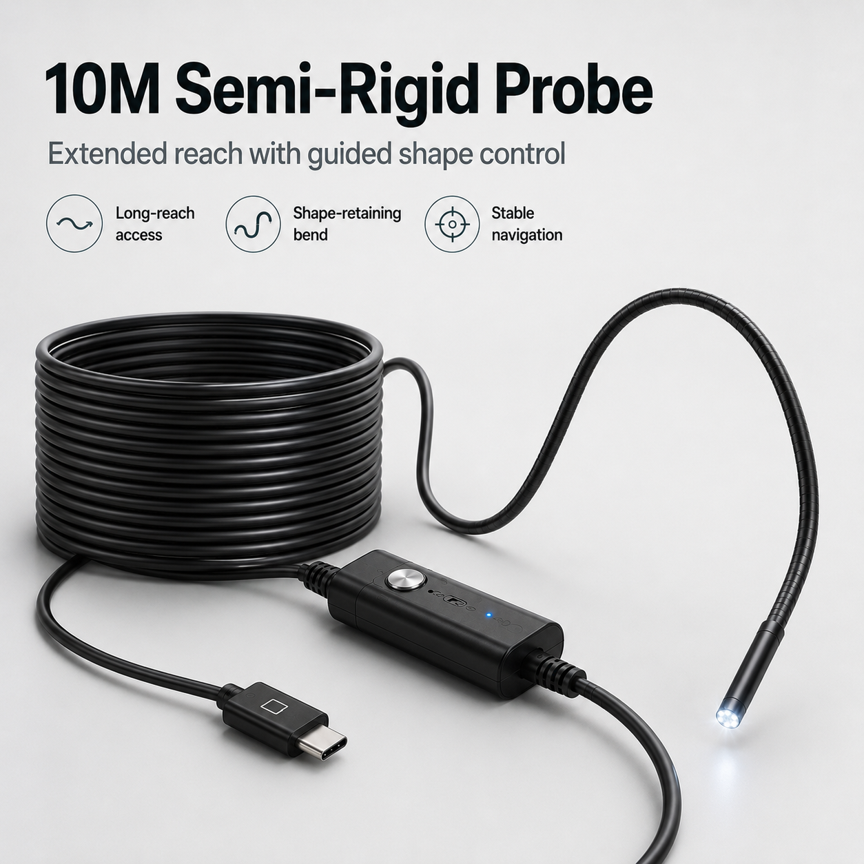 HD Endoscope Inspection Camera | 2M 5M 10M Waterproof Probe