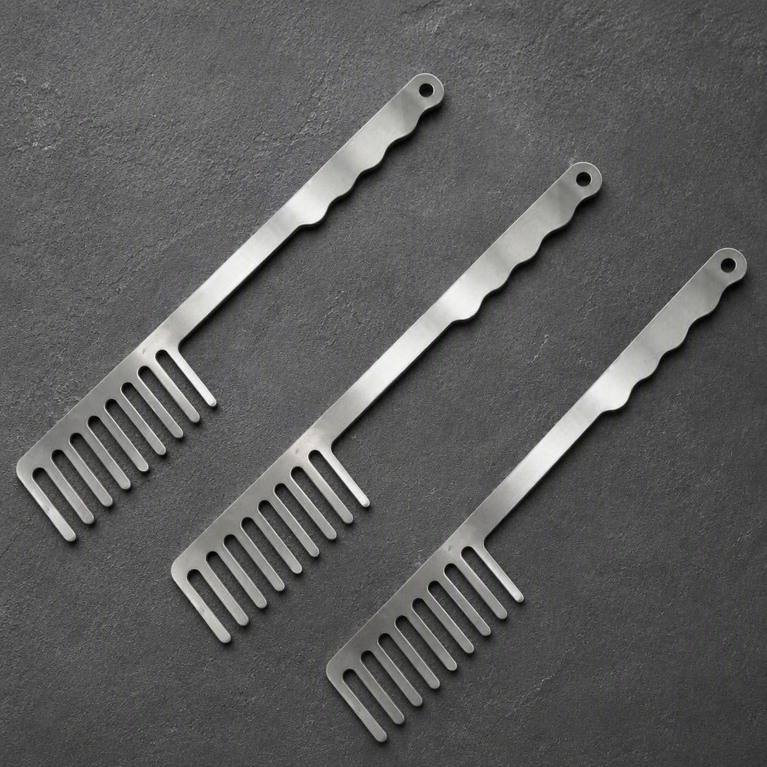 Stainless Steel Spaghetti Comb & Pasta Server | Easy Grip