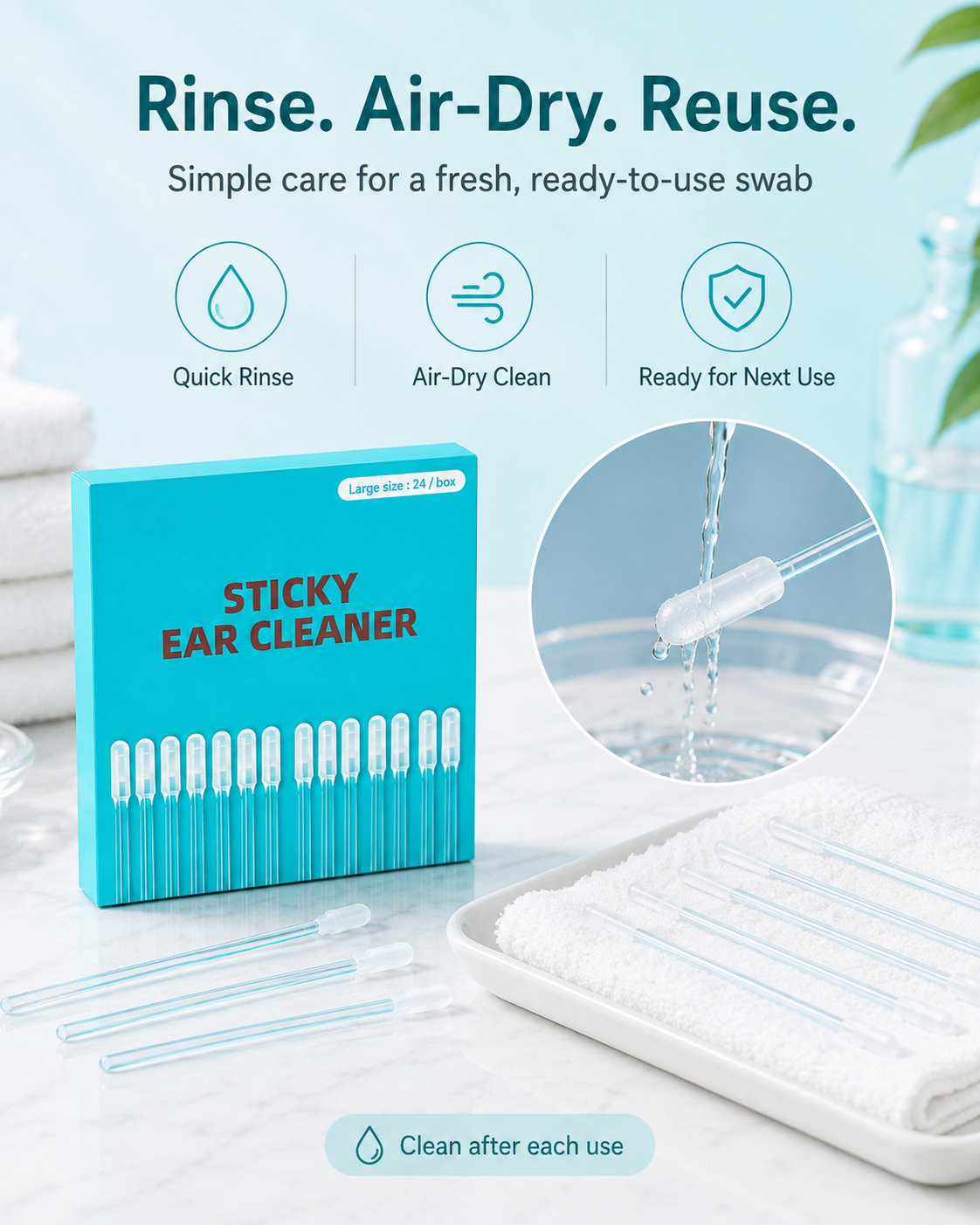 👂 Reusable Sticky Ear Cleaner – Picks Up What Cotton Swabs Leave Behind