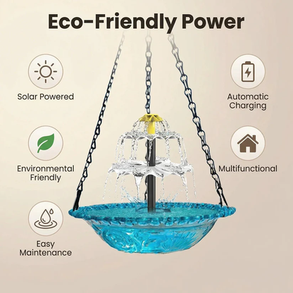 🔥🔥49% Off--Solar Cascade Hanging Bird Bath Fountain