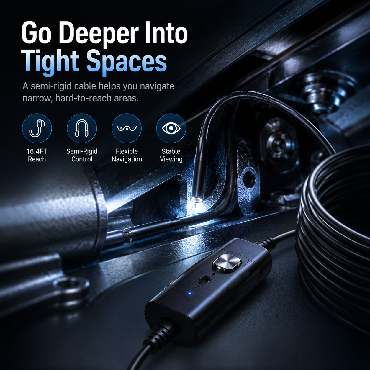 HD Endoscope Inspection Camera | 2M 5M 10M Waterproof Probe