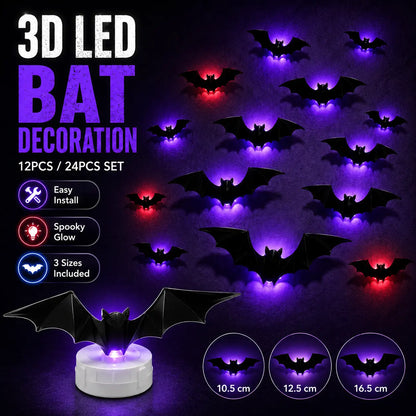 🎃 2026 Hot Sale – 3D LED Bat Wall Decorations for Halloween