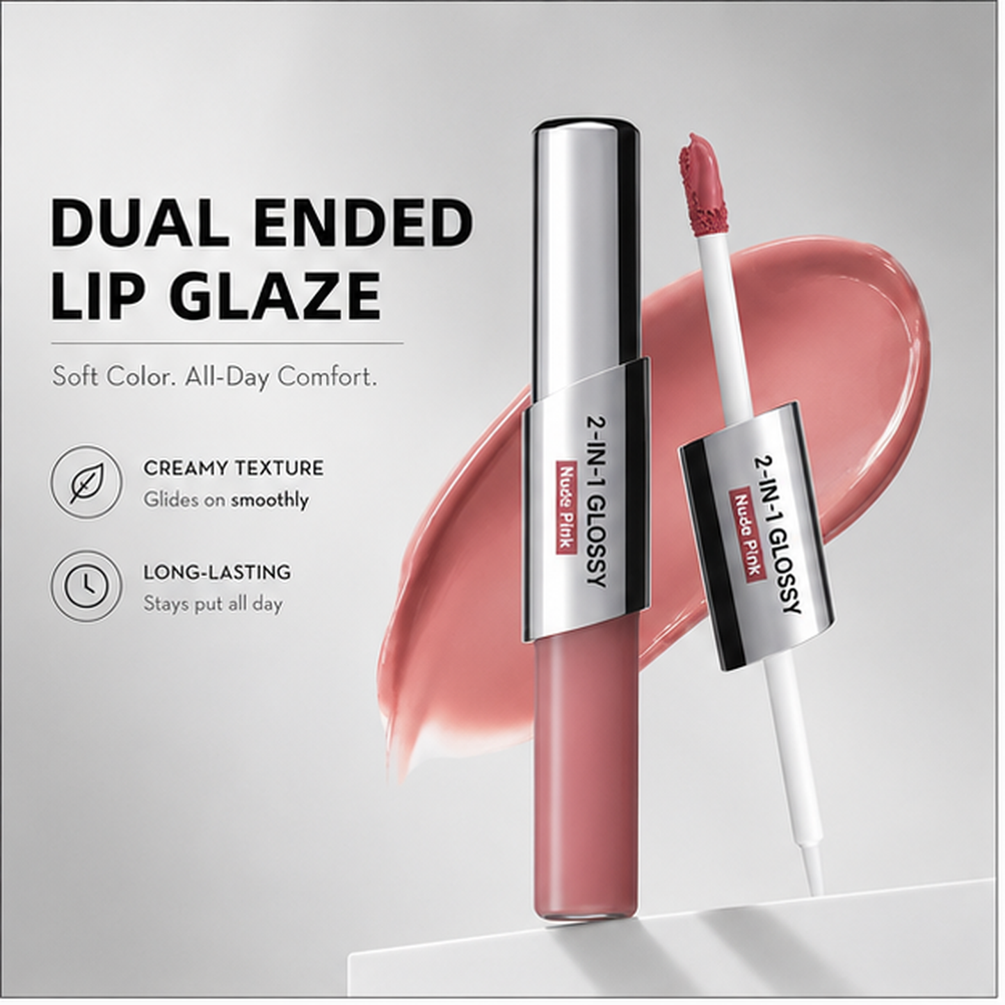 Dual-Ended Matte Lipstick & Clear Gloss | Perfect Twin Lip