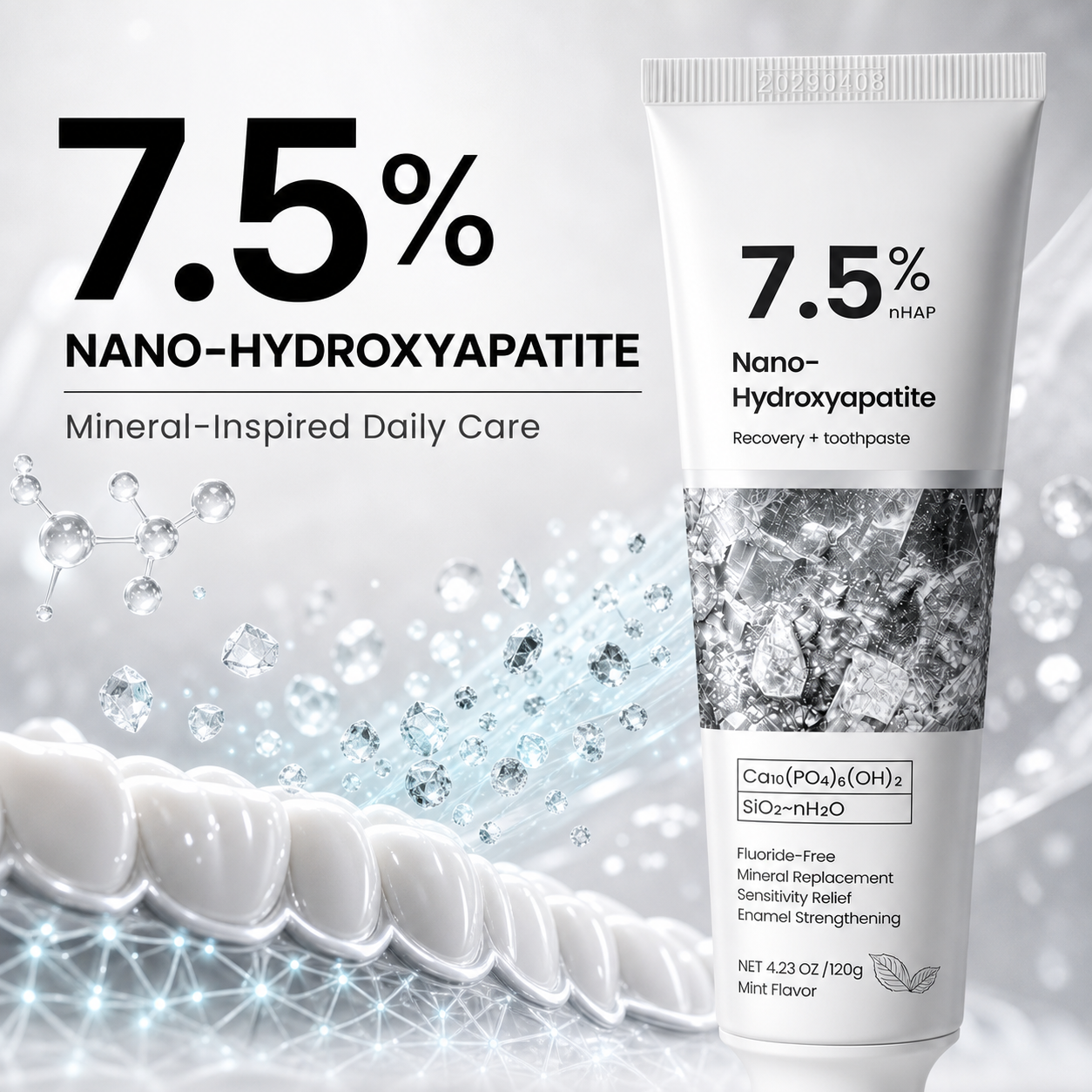 Tobacco Stain Toothpaste for Smokers | 7.5% Nano Hydroxyapatite