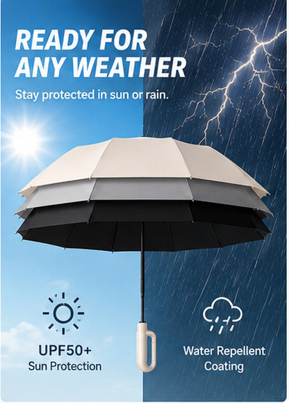 ☔Portable Automatic Folding Umbrella-Windproof Waterproof with Loop Buckle