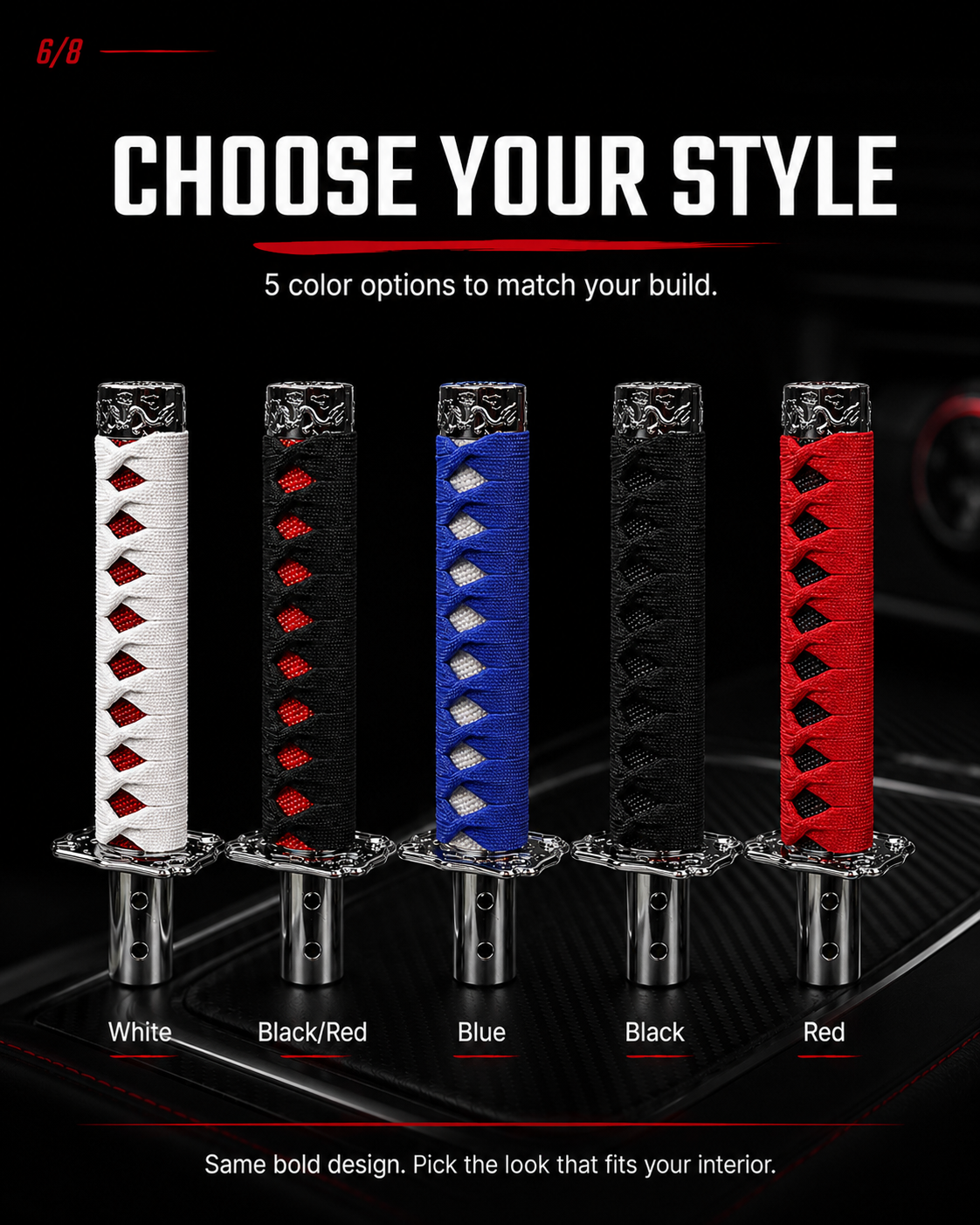 Samurai Shift Knob for Cars | Katana Style Manual Gear Shifter
