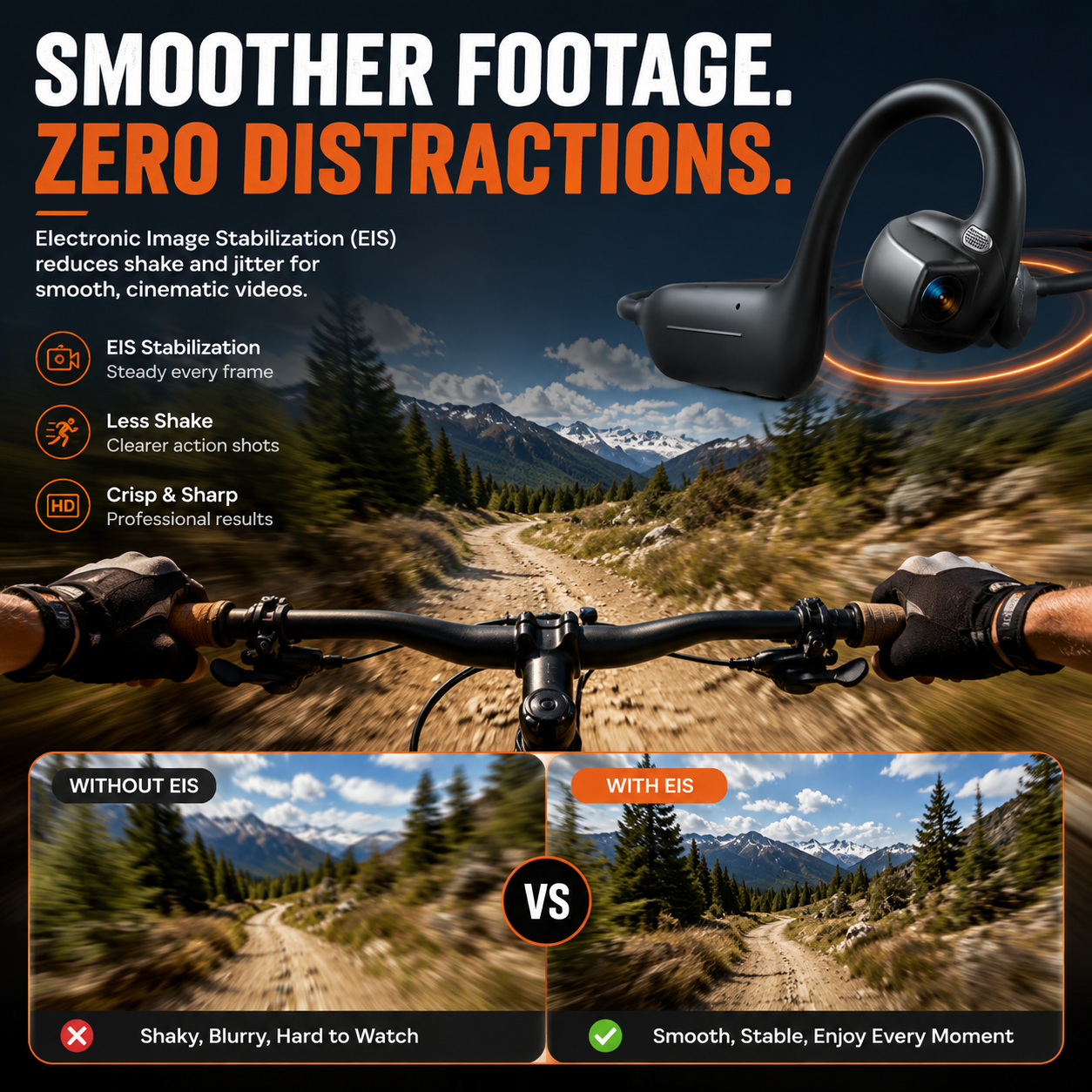 📸 AI Smart Open-Ear Camera Headset – Hands-Free POV Recording, Audio & Real-Time Translation