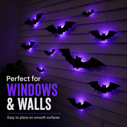 🎃 2026 Hot Sale – 3D LED Bat Wall Decorations for Halloween