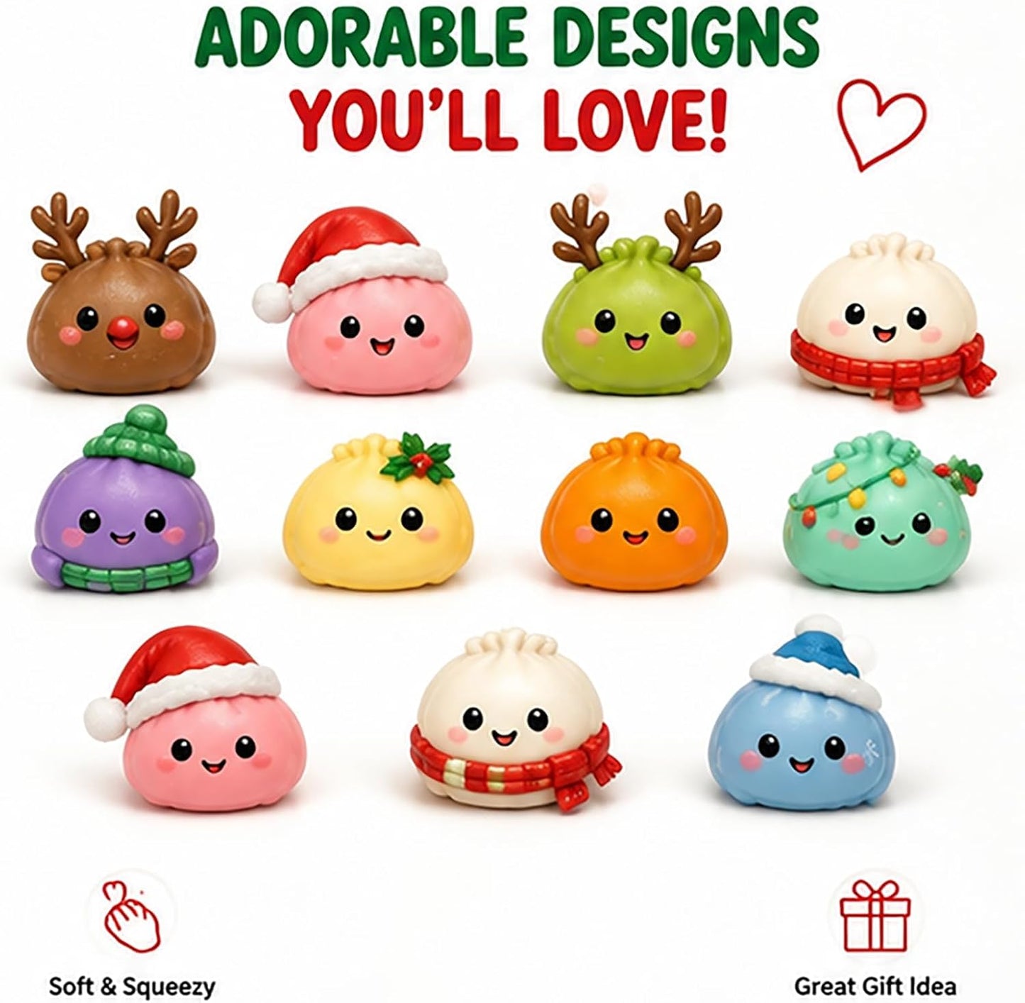 24-Day Squishy Advent Calendar | Christmas Surprise Toys