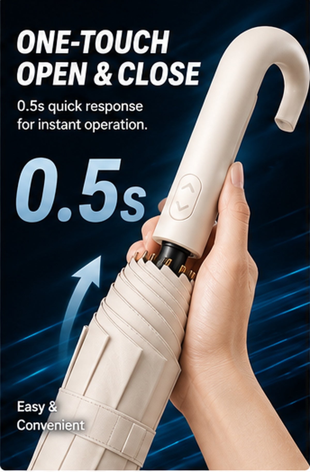 ☔Portable Automatic Folding Umbrella-Windproof Waterproof with Loop Buckle