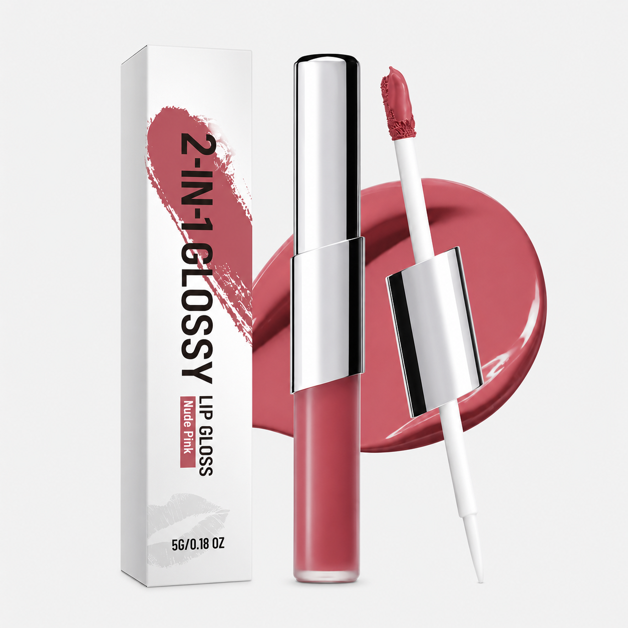 Dual-Ended Matte Lipstick & Clear Gloss | Perfect Twin Lip