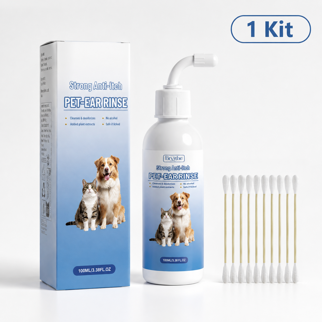🐾 Clean Ears, Happier Pets – Dog & Cat Ear Cleaner for Wax, Dirt & Odor | 100mL