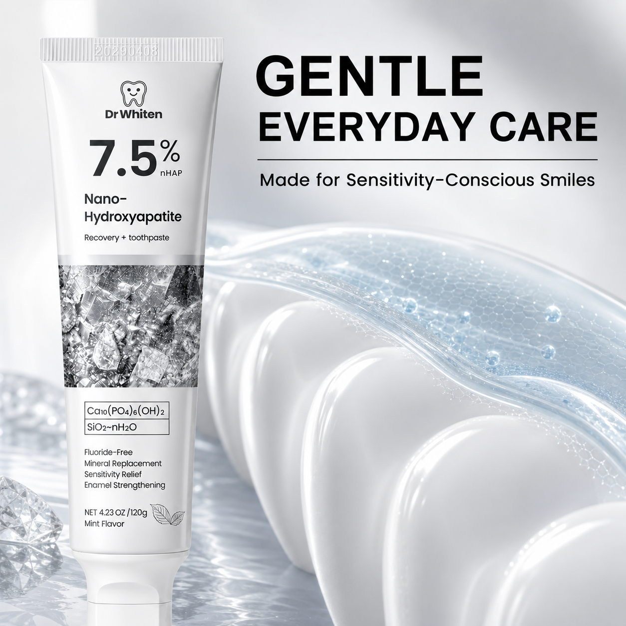 Tobacco Stain Toothpaste for Smokers | 7.5% Nano Hydroxyapatite