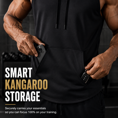 Hot Sale Men’s Sleeveless Hooded Sports Tank Top | Quick-Dry Gym & Casual Wear