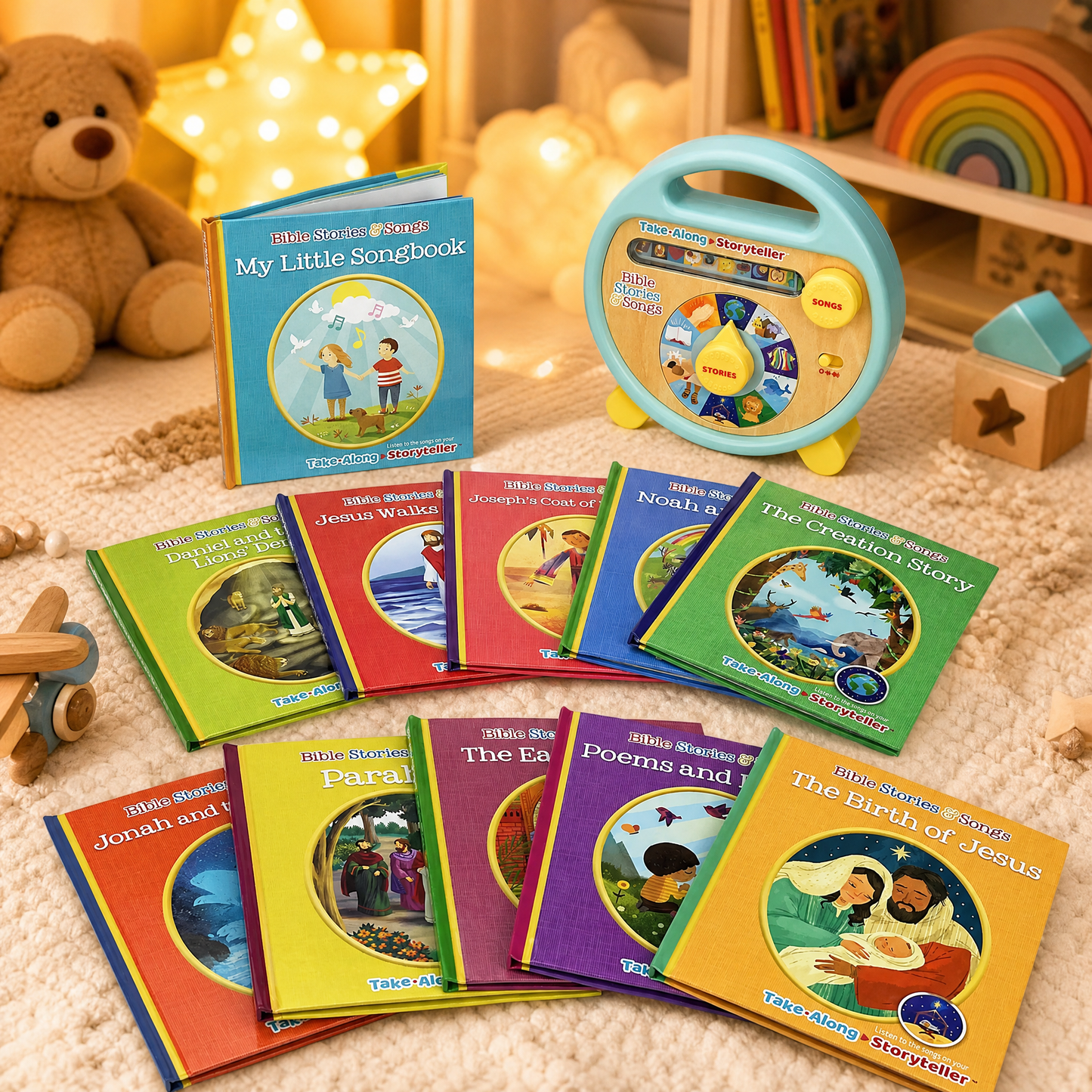 Bible Stories and Songs: Portable Electronic Player with 11 Books