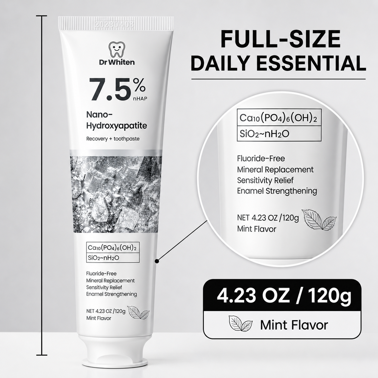 Tobacco Stain Toothpaste for Smokers | 7.5% Nano Hydroxyapatite