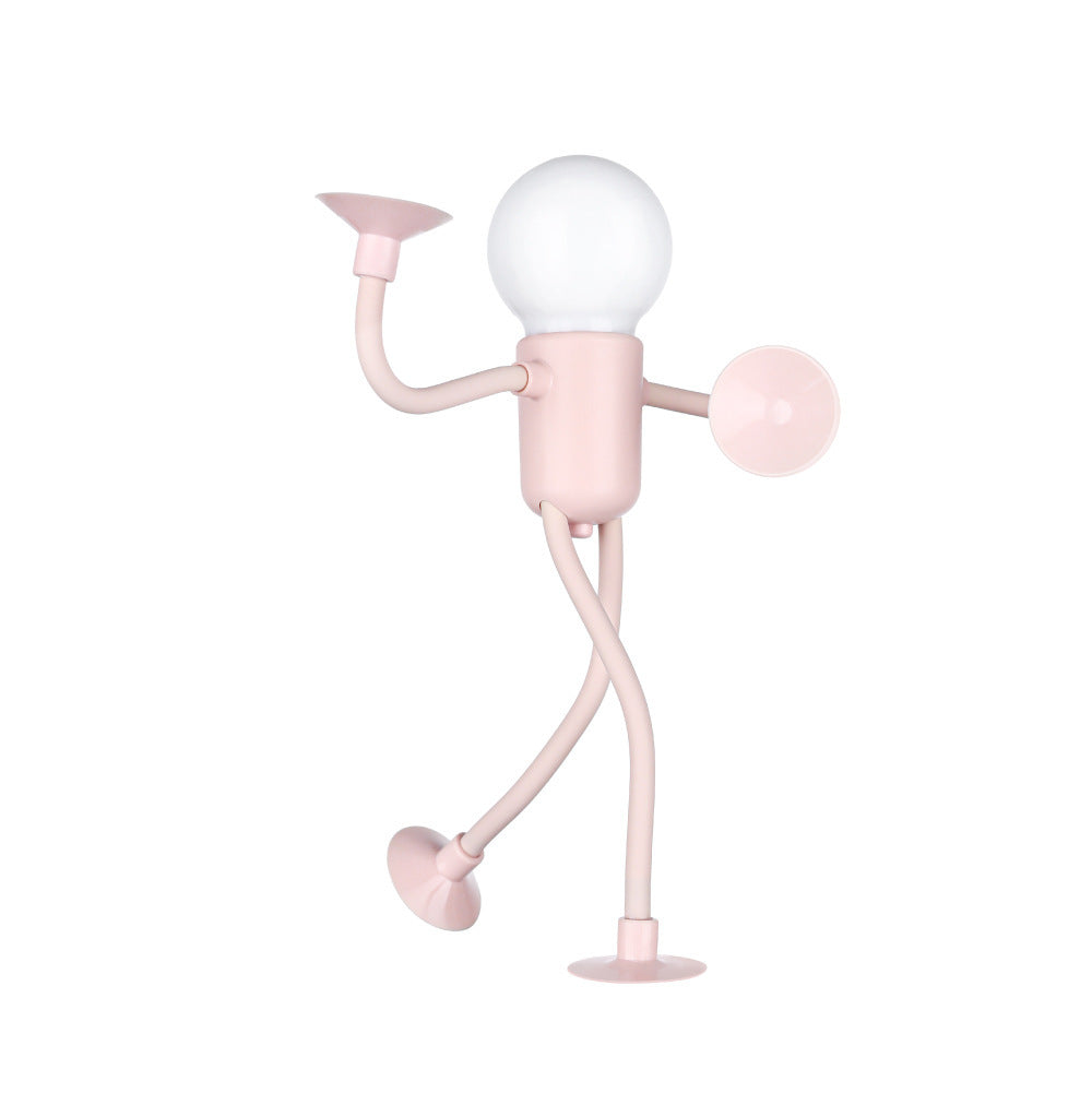 Bulb Man Flexible Suction Cup Night Light | Fun Desk Lamp