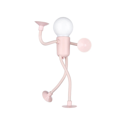 Bulb Man Flexible Suction Cup Night Light | Fun Desk Lamp