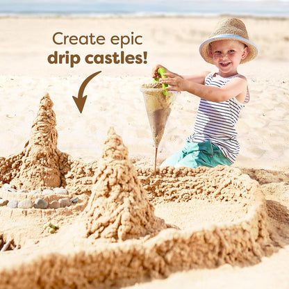 Kids Spilling Funnel XXL with Sifting Shovel - Ultimate Sand & Water Mixing STEM Learning Activity, Kids Beach Toys & Kids Outdoor Toys for 3+