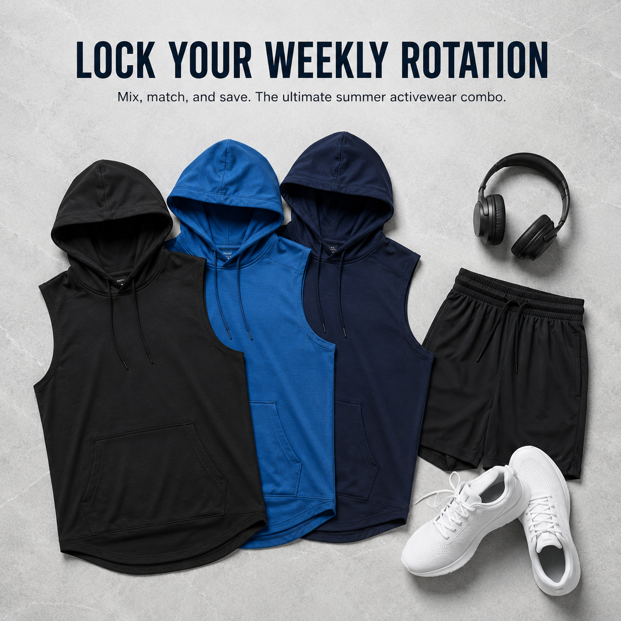 Hot Sale Men’s Sleeveless Hooded Sports Tank Top | Quick-Dry Gym & Casual Wear