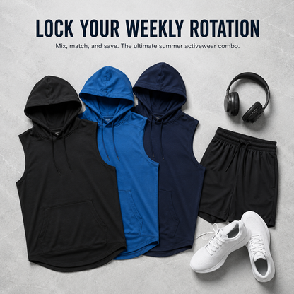 Hot Sale Men’s Sleeveless Hooded Sports Tank Top | Quick-Dry Gym & Casual Wear