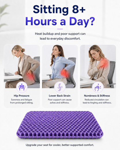 Cooling Honeycomb Gel Seat Cushion for Office & Car