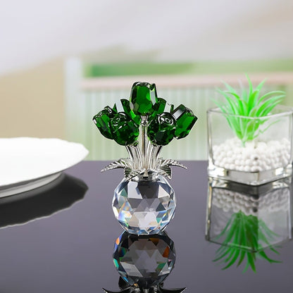 🌺Hot Sale 49% OFF-Crystal Colorful Rose Flower Vase