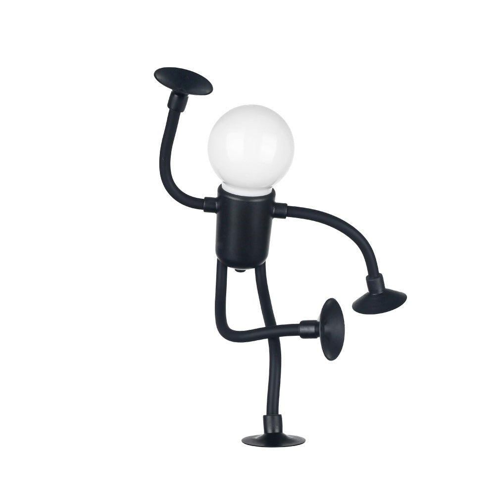 Bulb Man Flexible Suction Cup Night Light | Fun Desk Lamp