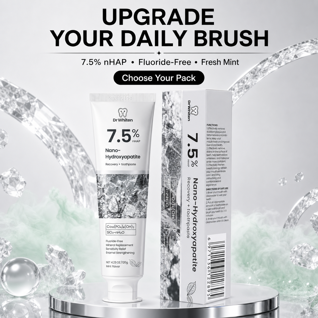 Tobacco Stain Toothpaste for Smokers | 7.5% Nano Hydroxyapatite