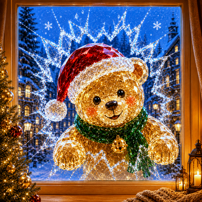 🔥Limited time 70% OFF -✨🎄Crystal Christmas Break-In Window Decal