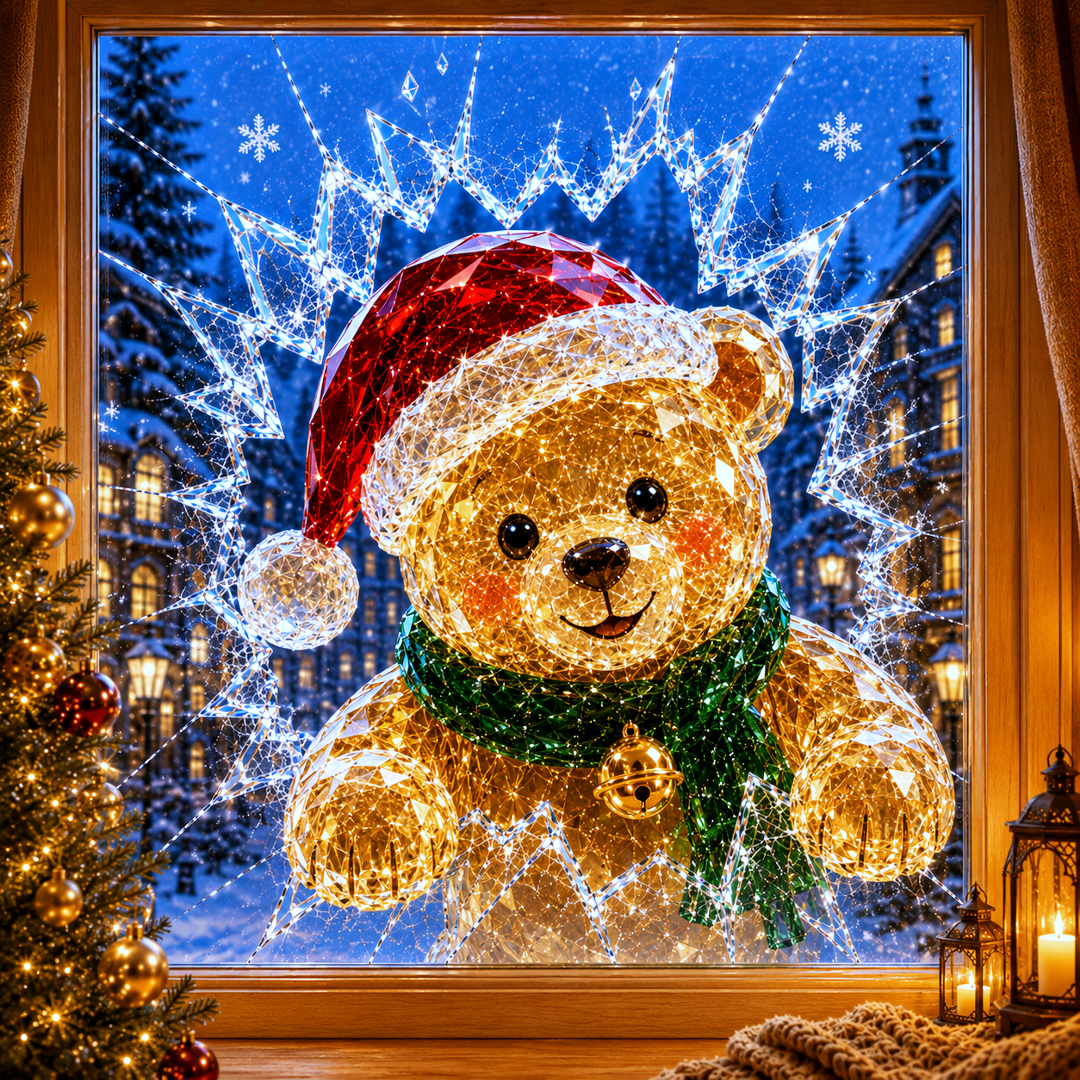 🔥Limited time 70% OFF -✨🎄Crystal Christmas Break-In Window Decal