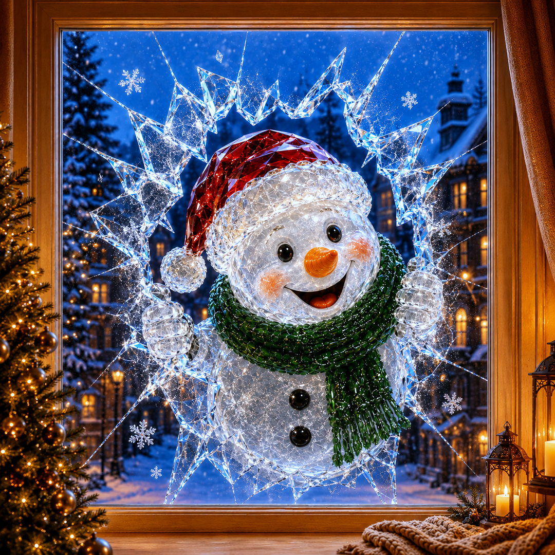 🔥Limited time 70% OFF -✨🎄Crystal Christmas Break-In Window Decal