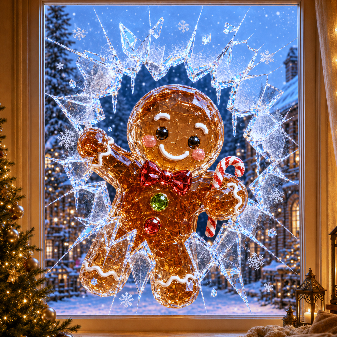 🔥Limited time 70% OFF -✨🎄Crystal Christmas Break-In Window Decal