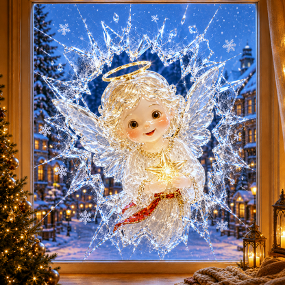 🔥Limited time 70% OFF -✨🎄Crystal Christmas Break-In Window Decal