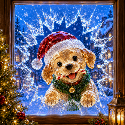 🔥Limited time 70% OFF -✨🎄Crystal Christmas Break-In Window Decal