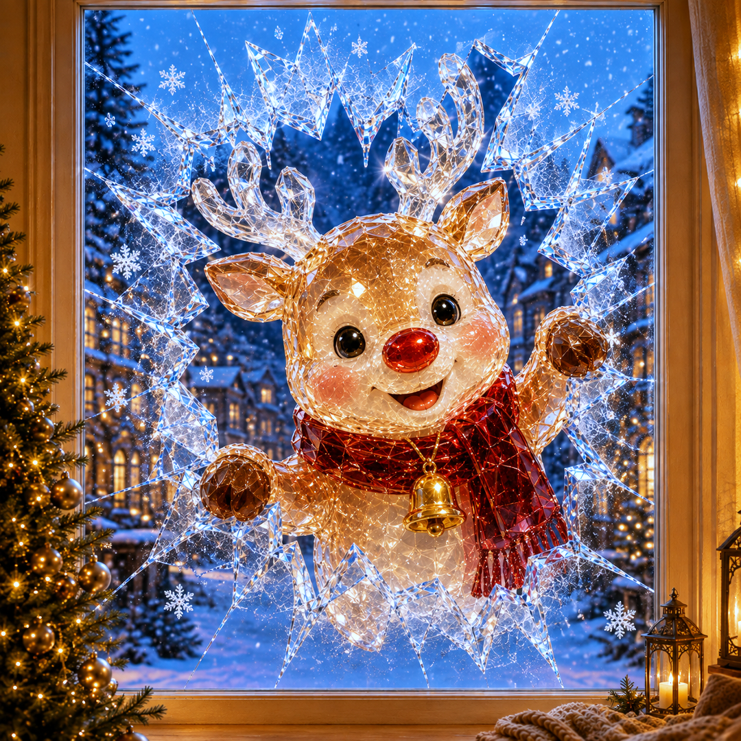 🔥Limited time 70% OFF -✨🎄Crystal Christmas Break-In Window Decal