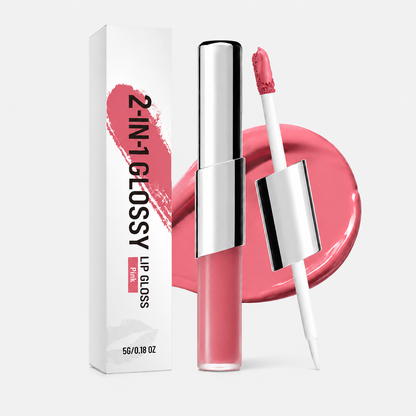 Dual-Ended Matte Lipstick & Clear Gloss | Perfect Twin Lip