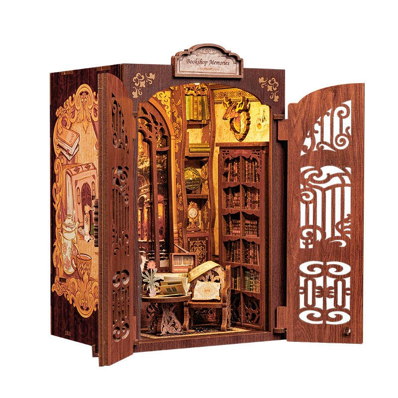 DIY Miniature Book Nook Kit with LED Lights