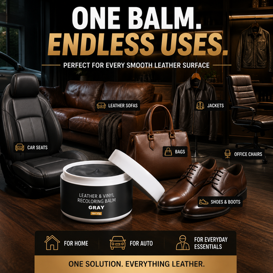 Leather & Vinyl Recoloring Balm Kit – Restore Faded Seats, Sofas & Shoes