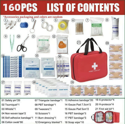 🎒330-Piece All-in-One Waterproof First Aid Kit | Be Ready for the Unexpected🚨